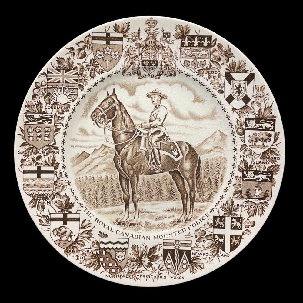 Vintage Wood & Sons Royal Canadian Mounted Police Collector Plate